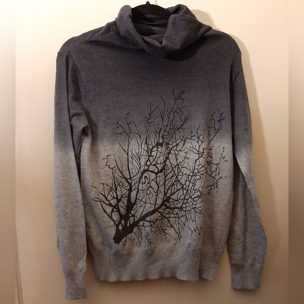Unique Vintage Wool Cowl Neck Sweater